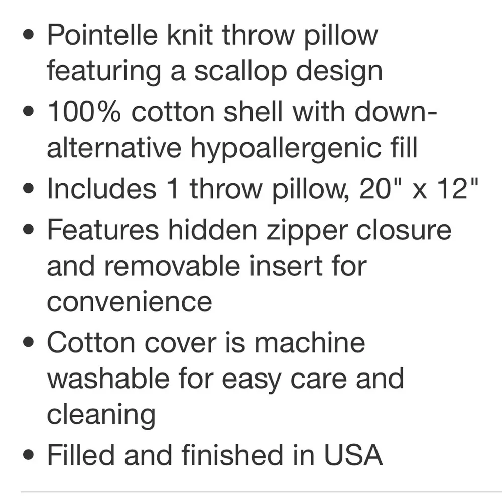 JEREMIAH BRENT NWT cotton knitted pointelle lumbar accent pillow -brown -20x12 - Picture 8 of 11